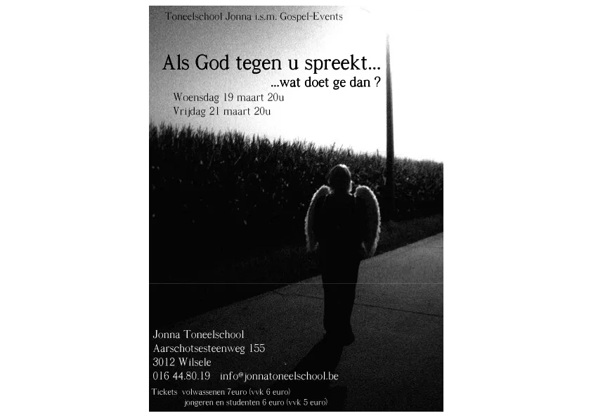 Als god tegen u spreek affiche